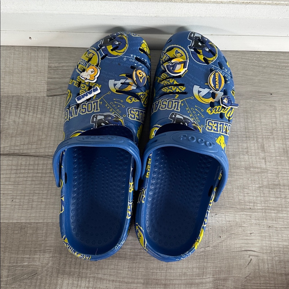 Blue Graphic Men's Clogs - Picture 6 of 7